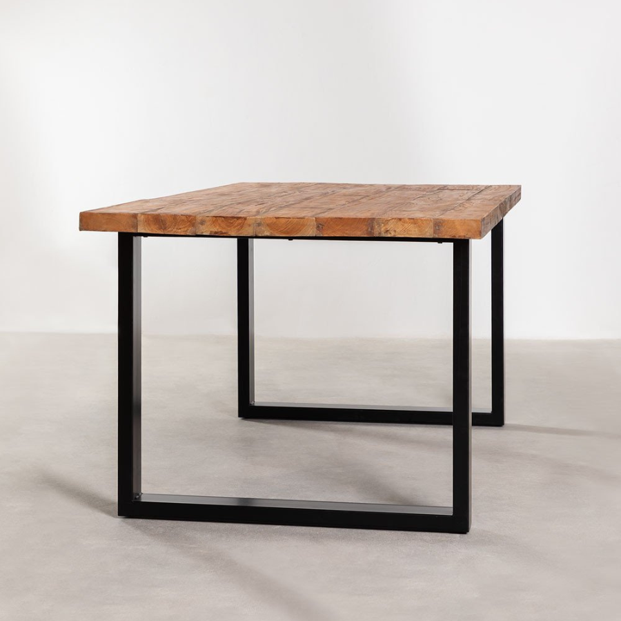 Rectangular Dining Table in Recycled Wood (200x100 cm)