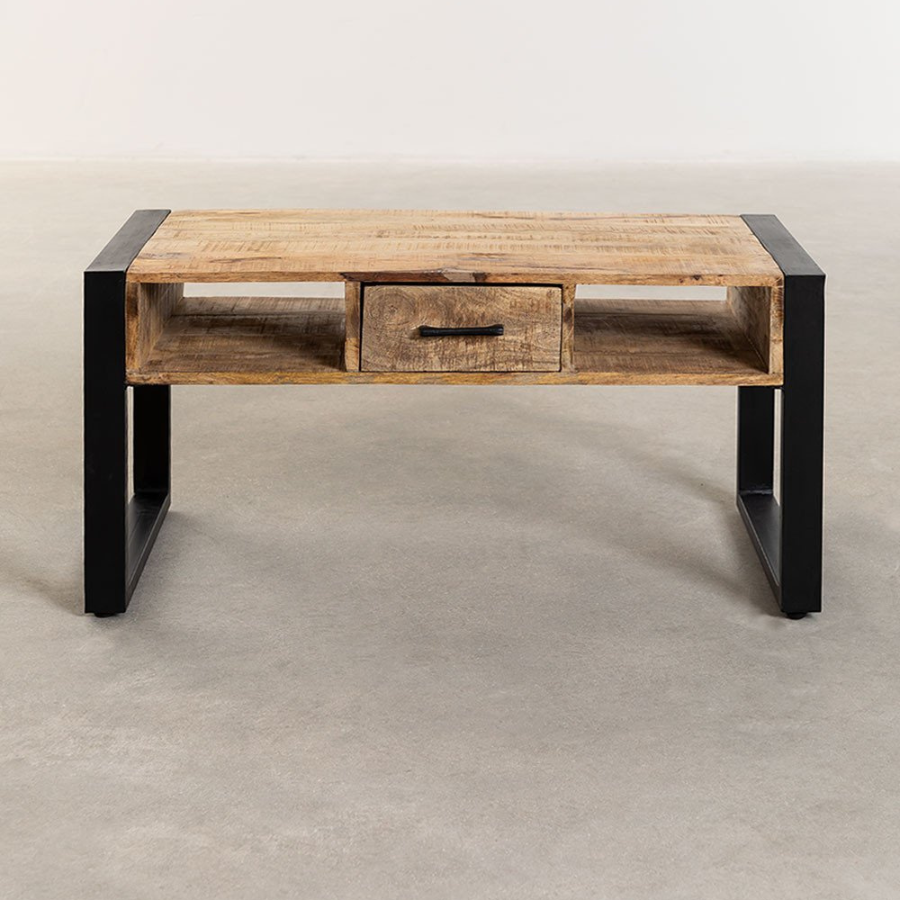 Coffee Table in Recycled Wood (90x45 cm) - NikTan Export