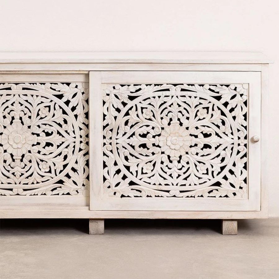 Nolei White Wood Sideboard