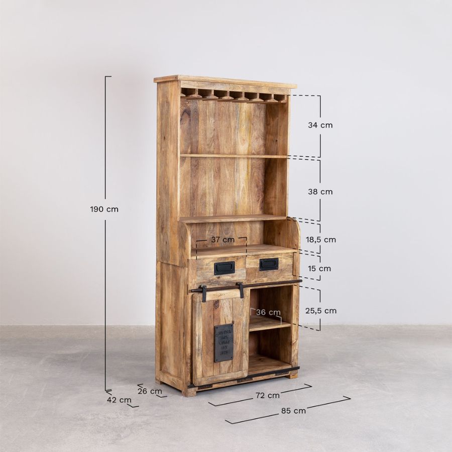 Industrial Design Solid Wood Cabinet - NikTan Export