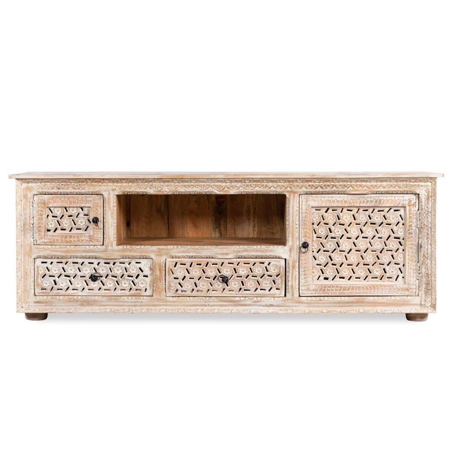 Jaali Carved Style Tv-Unit - NikTan Export