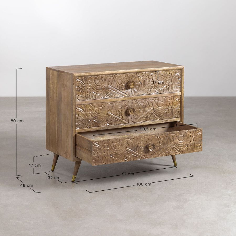 Hand Carved Swan Dresser - NikTan Export