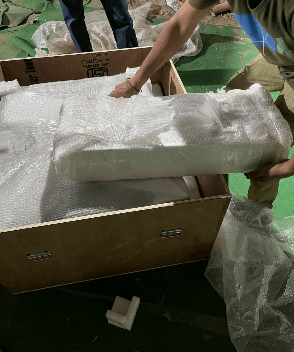 Secure hardwood packaging for global shipping