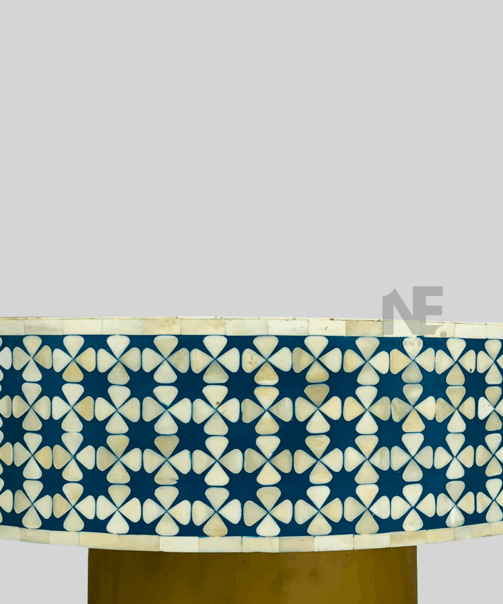 Gold brass-fitted foldable legs close-up