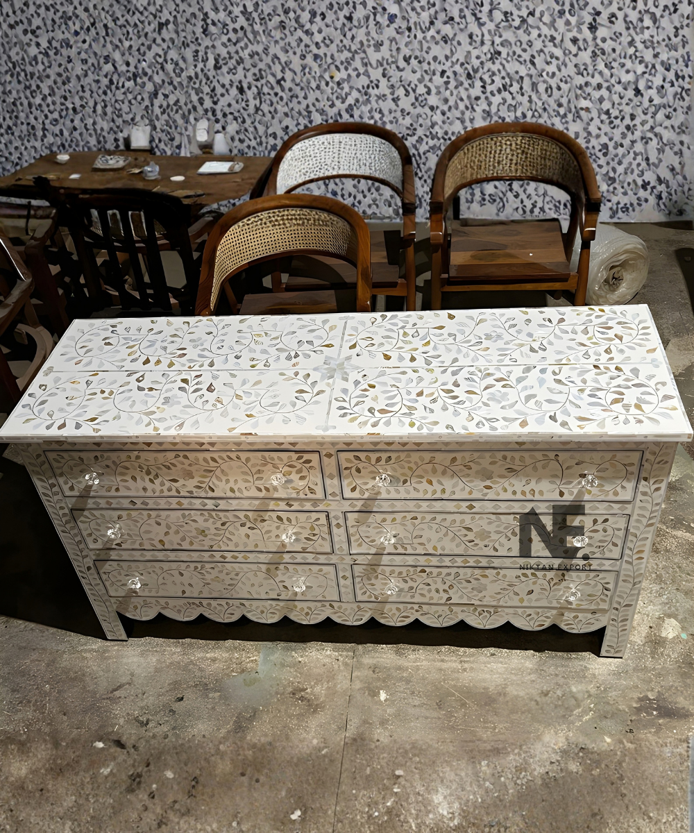 Mother of Pearl bedroom storage furniture
