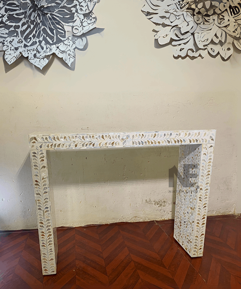 Bedside table with drawer open showcasing craftsmanship
