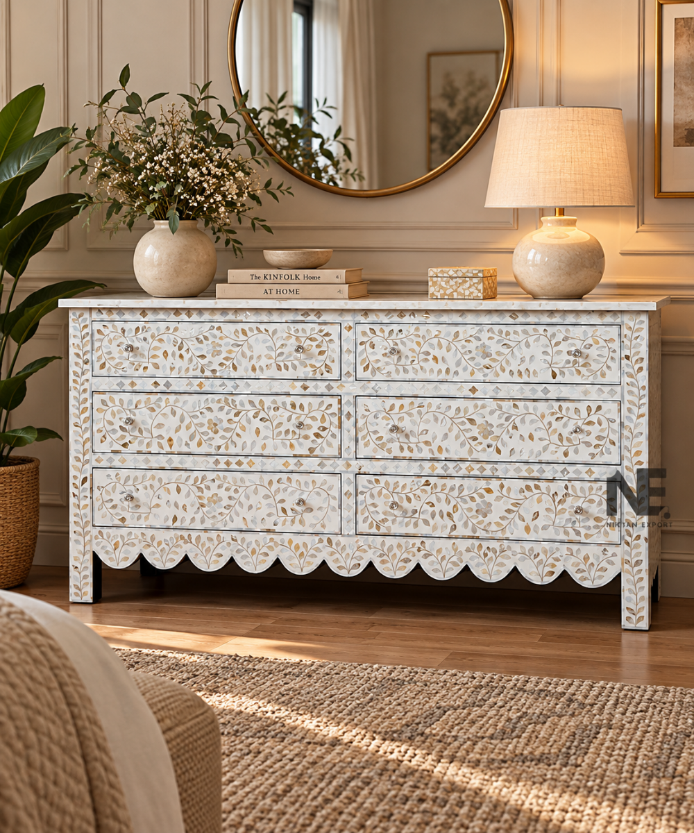 Mother of Pearl 6 drawer chest