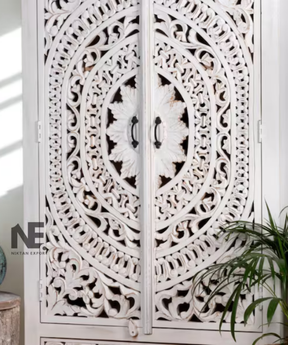 Hand-carved wooden almirah