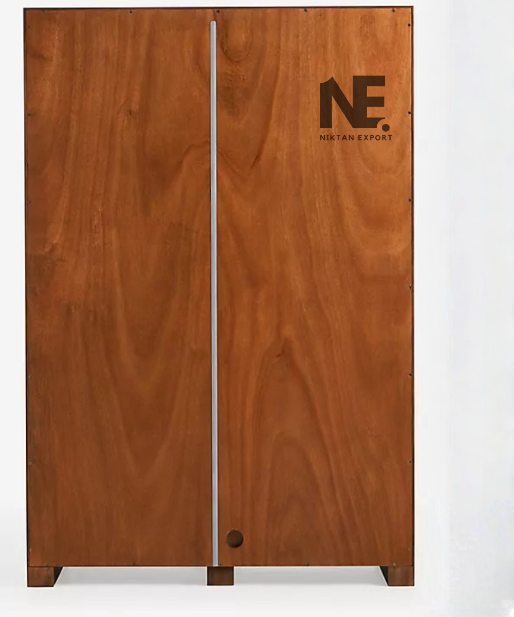 Contemporary wooden display cabinet for living room