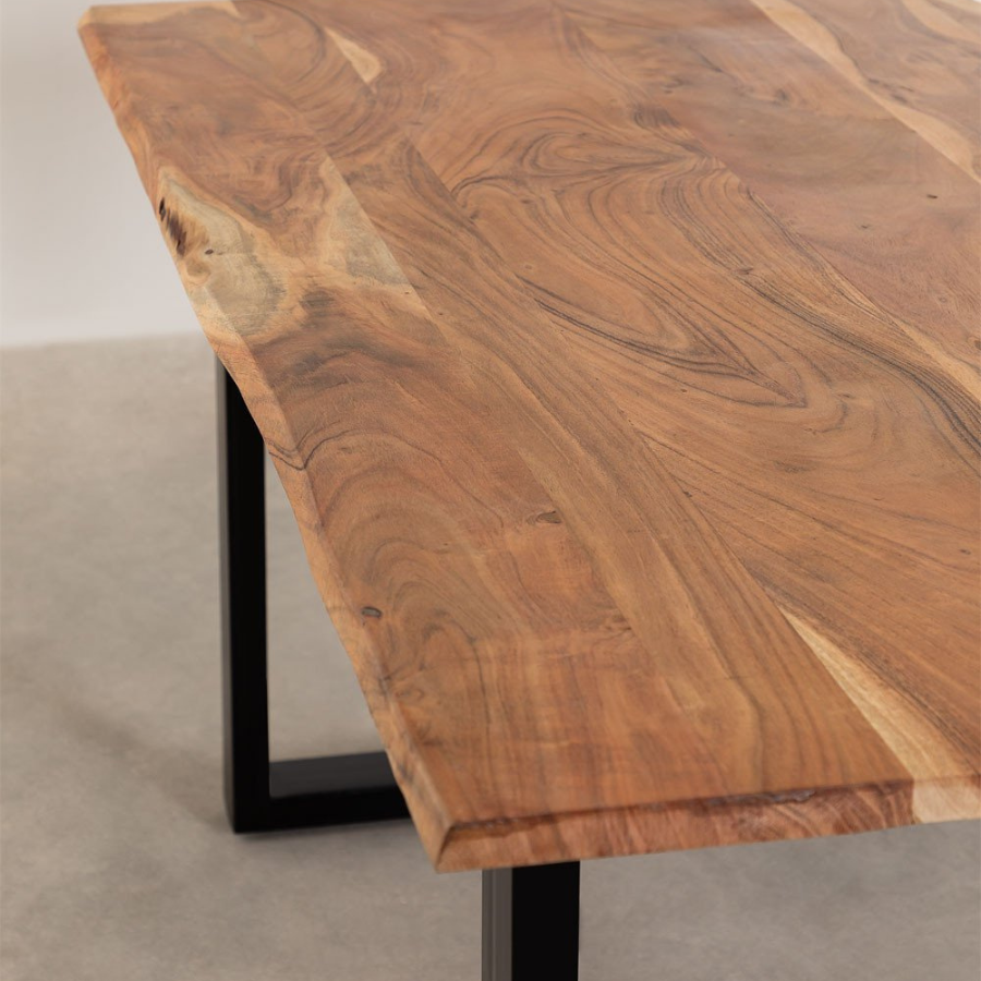 Rectangular Liveedge Dining Table in Recycled Wood