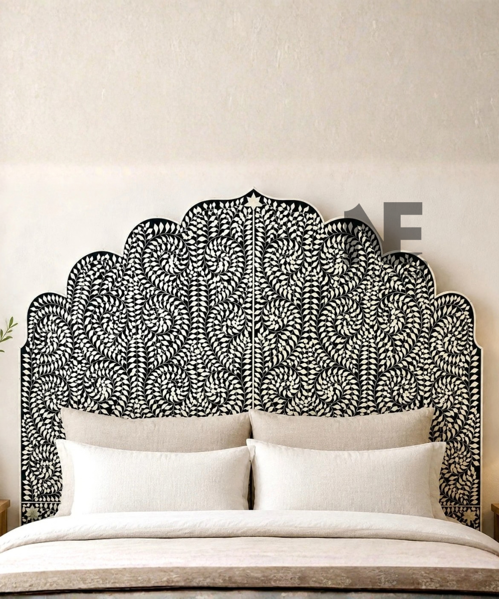 Bone inlay headboard