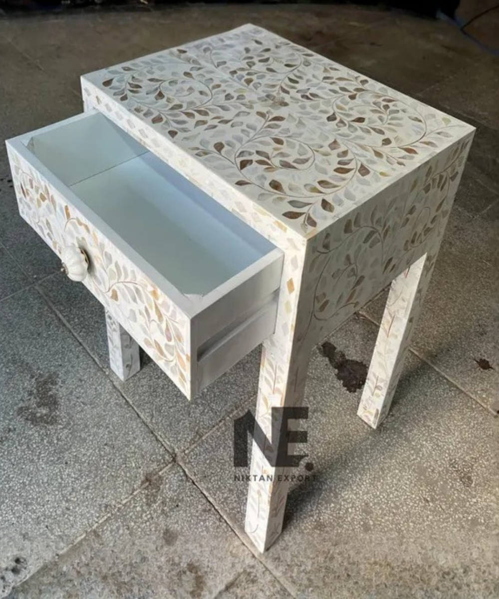 Mother of pearl nightstand handmade