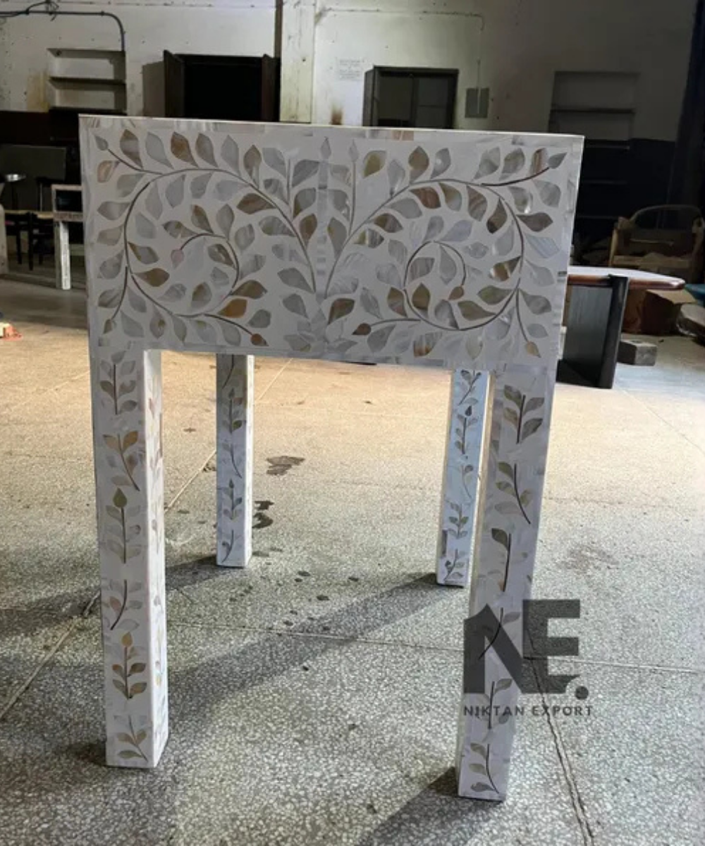 Luxury mother of pearl bedside table