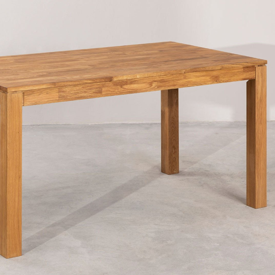 Rectangular Solidwood Oak Dining Table (140x80 cm)