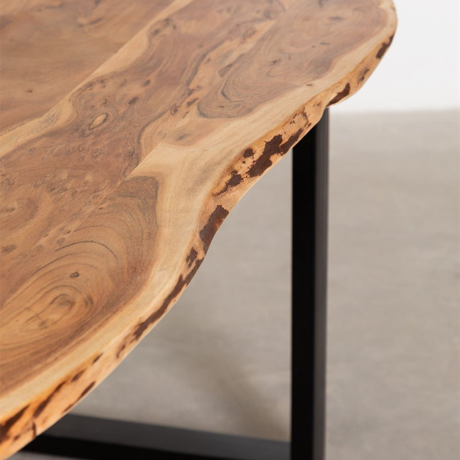 Rectangular Liveedge Dining Table in Recycled Wood