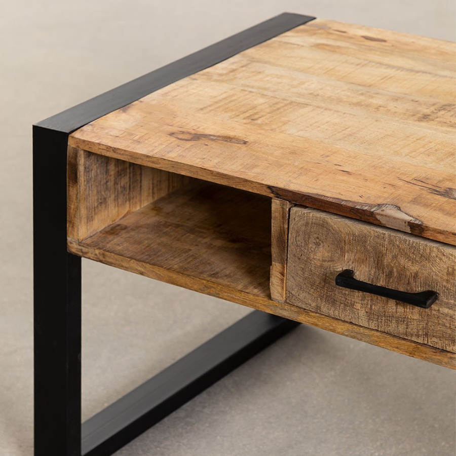 Coffee Table in Recycled Wood (90x45 cm) - NikTan Export