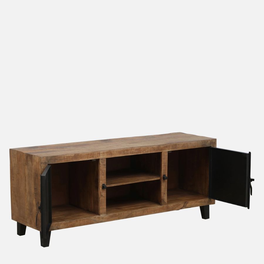 Jhalamand Solid Wood Industrial Tv Unit