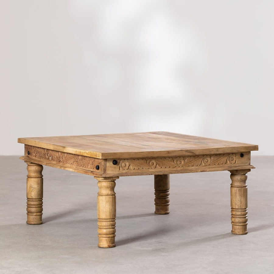 Rectangular Handcarving Coffee Table in Mango Wood