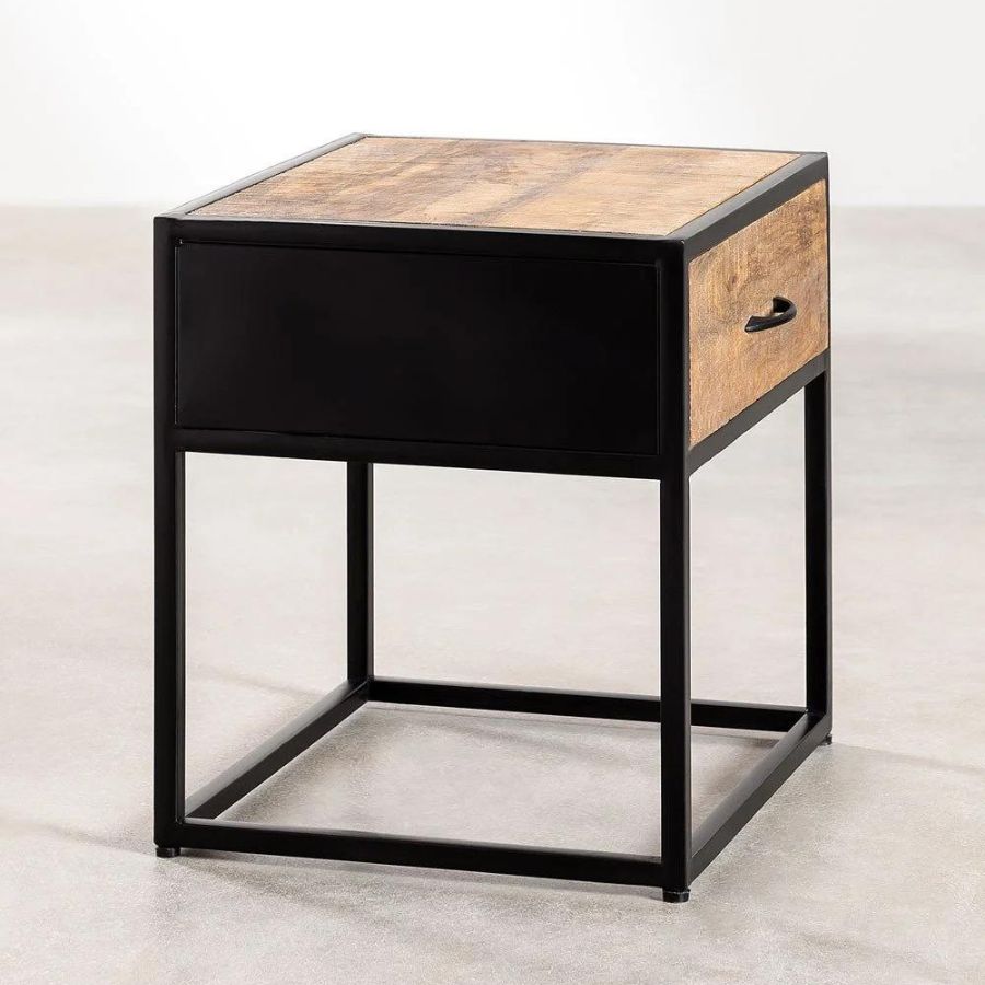 Industrial Design Bedside Table - NikTan Export