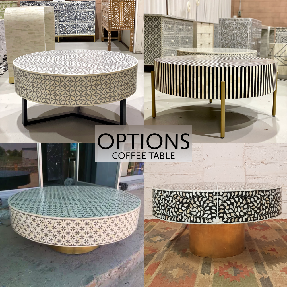 Elegant living room setup with Oceanic Bliss table