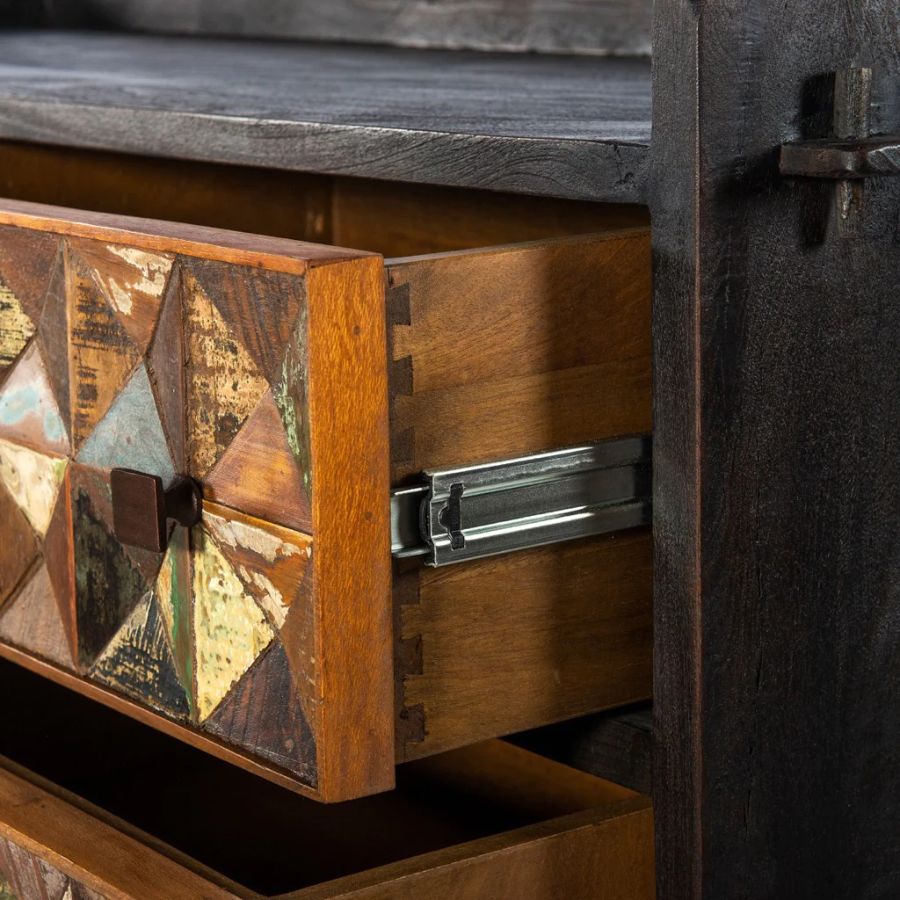 Reclaimed Wood 6 Drawer Dressr