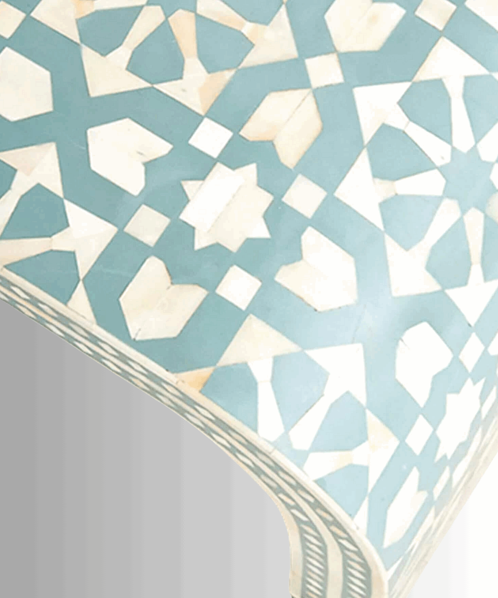 Top View of Mint Green Inlay Pattern