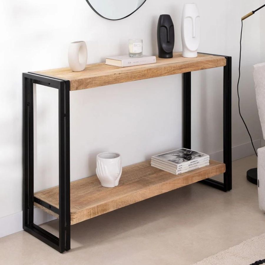 Industrial Natural Console Table - NikTan Export