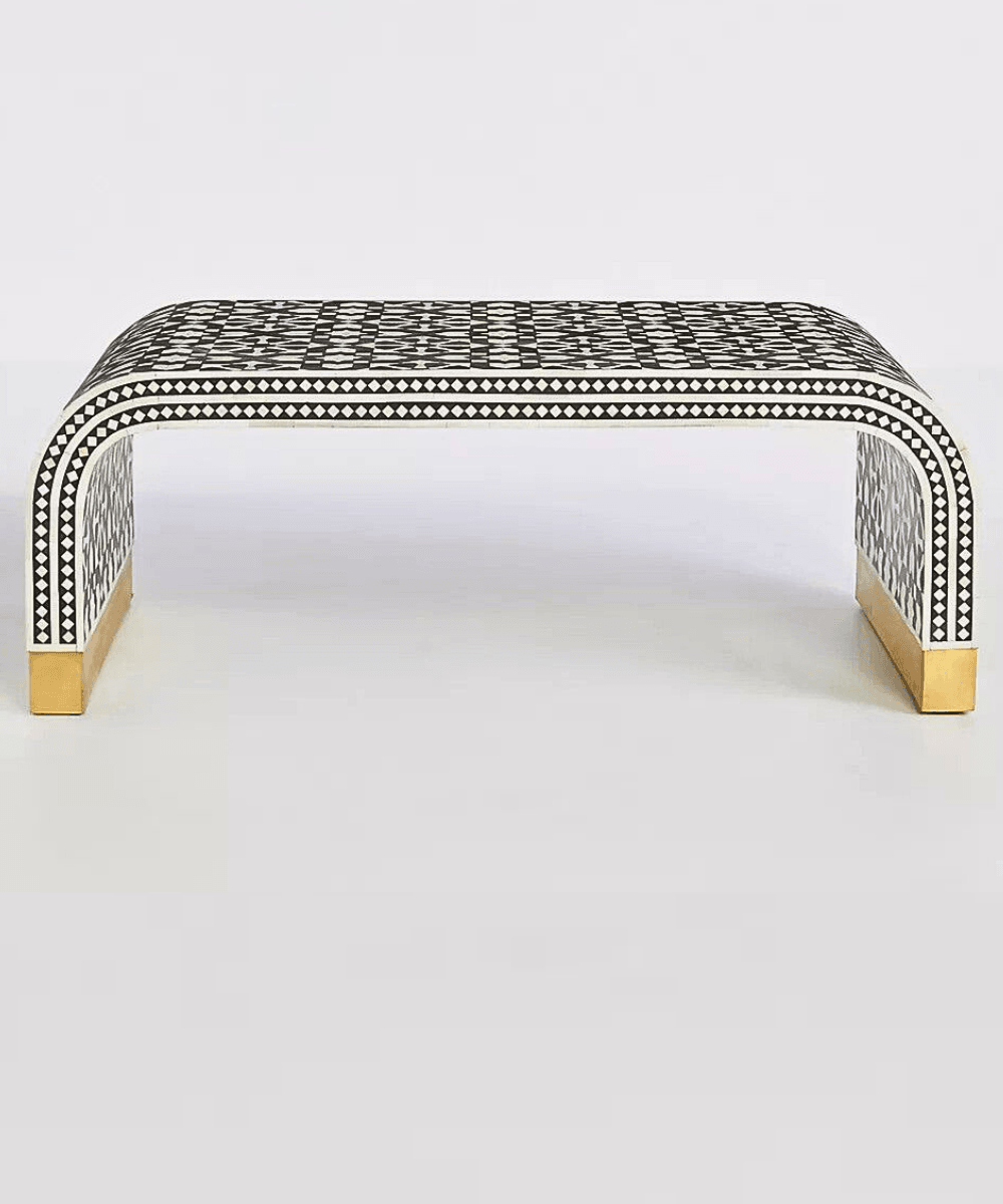 Niktan Export Bone Inlay Waterfall Coffee Table - NikTan Export