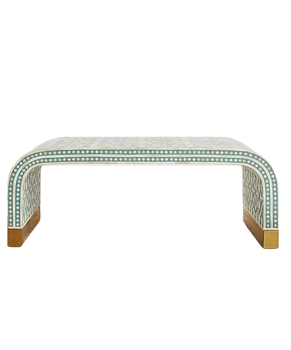 Niktan Export Bone Inlay Waterfall Coffee Table - NikTan Export