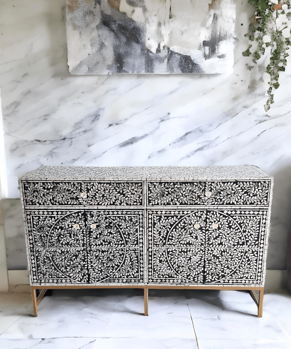 Niktan Export Mother of Pearl Sideboard Grand Vine - NikTan Export
Grand Vine Mother of Pearl Sideboard – Full Front View