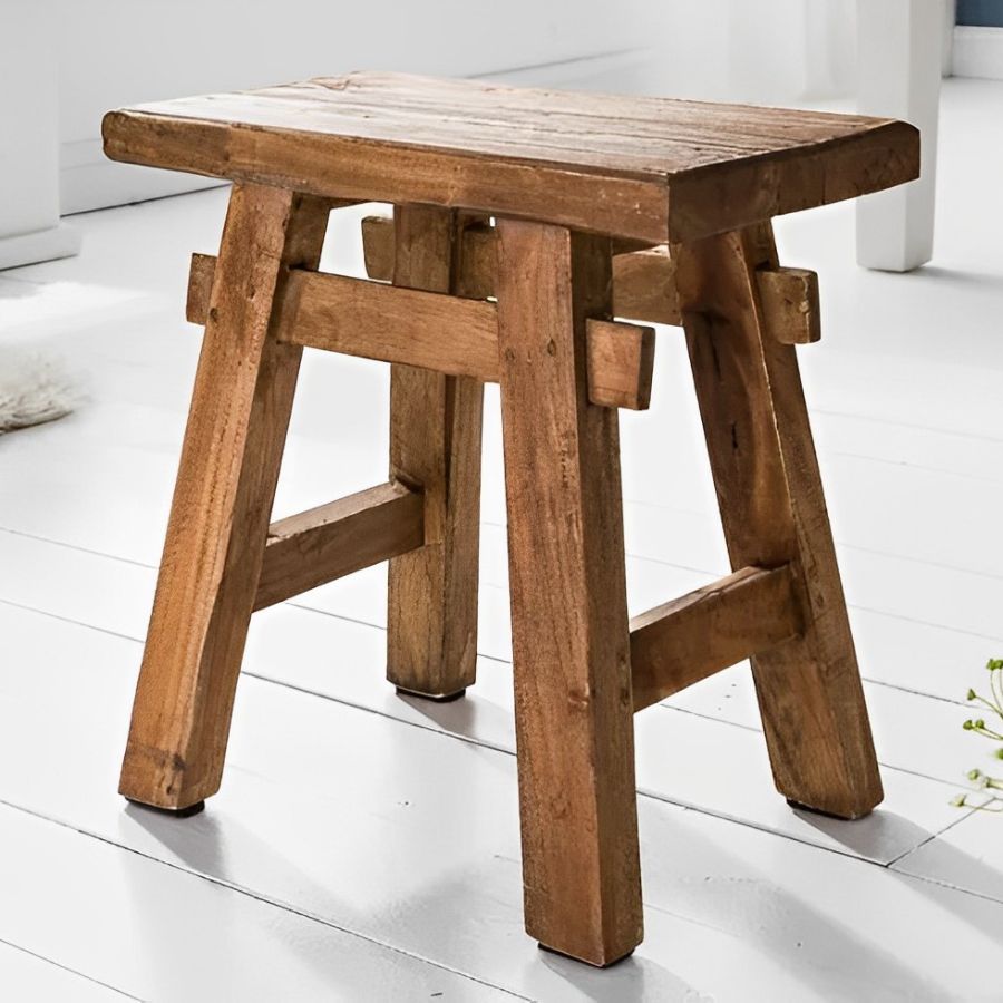 Solid HEMINGWAY 50cm Natural Mahogany Side Table