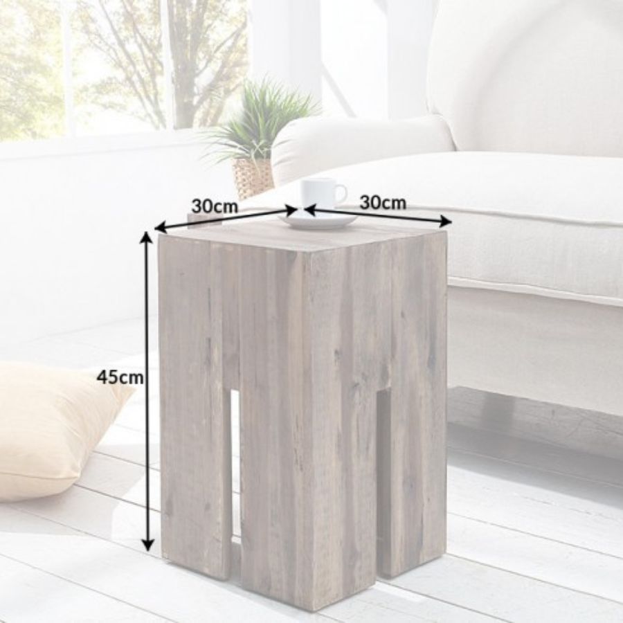 Elegant Side Table CASTLE 30cm Driftwood - NikTan Export