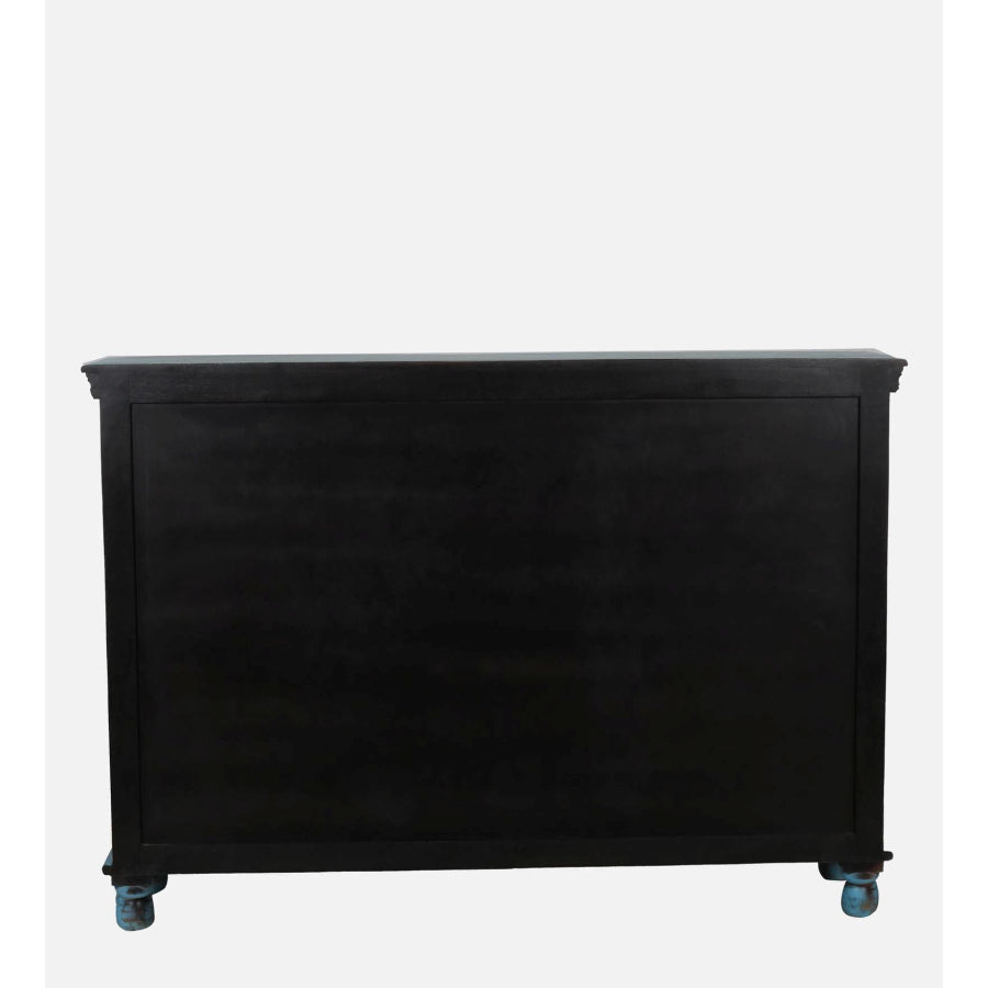 Sangariya Solid Wood Sideboard In Blue Distress Finish