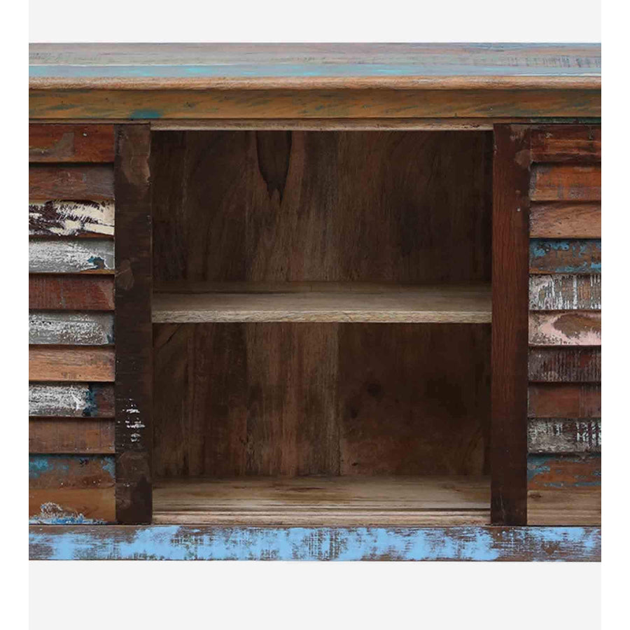 Sangariya Reclaimed Wood Cabinet In Distress Finish