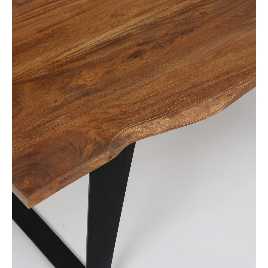 Jhalamand Live Edge Coffee Table in Natural Finish - NikTan Export