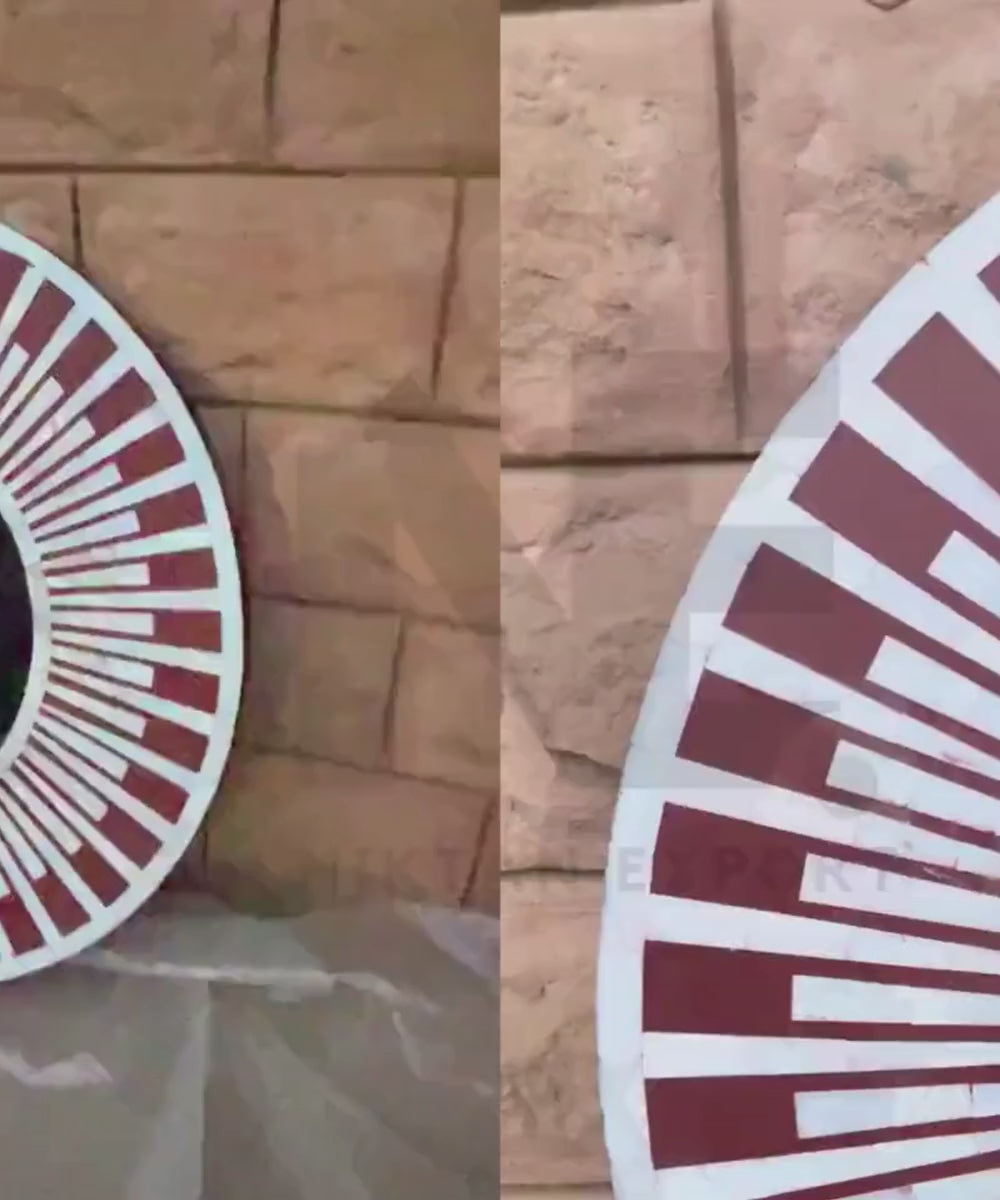 Handcrafted shell inlay wall mirror