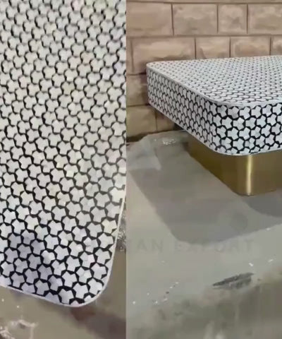 Luxury mother of pearl square coffee table