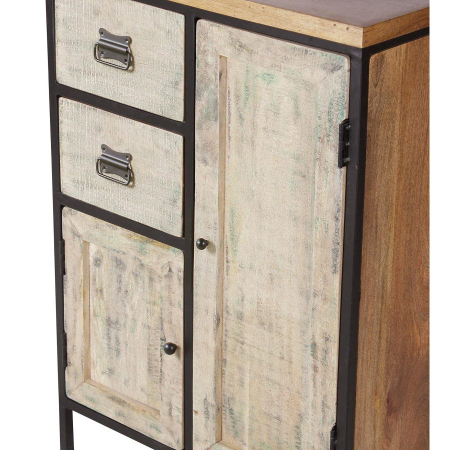 Jhalamand Solid Wood Cabinet in Vintage Finish