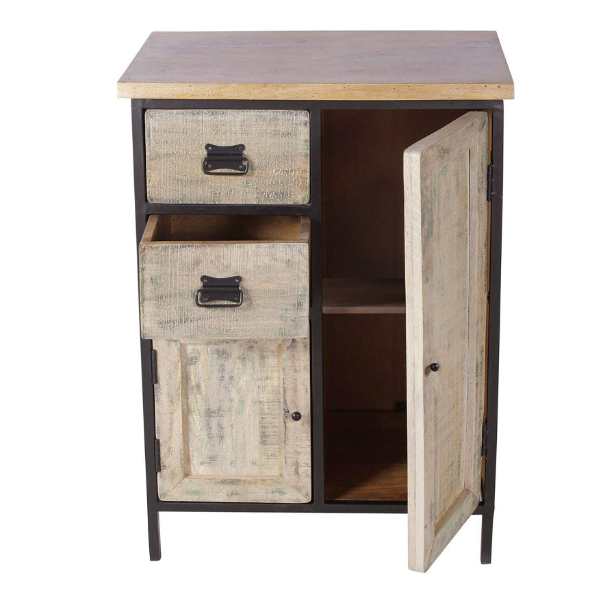 Jhalamand Solid Wood Cabinet in Vintage Finish