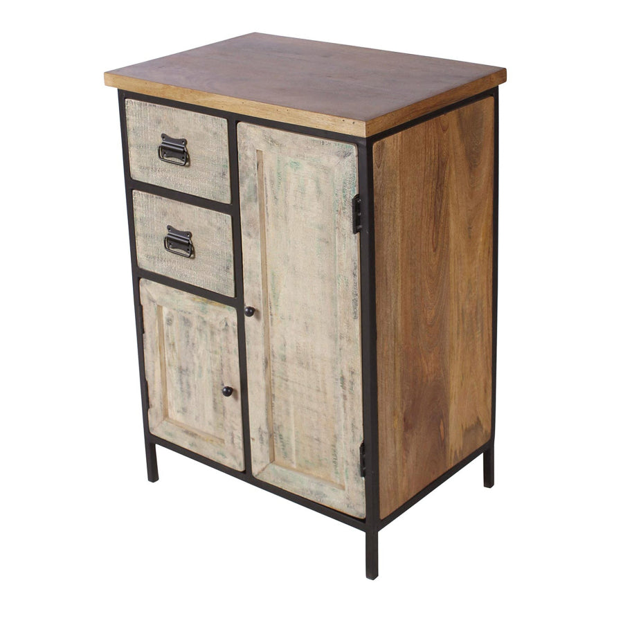 Jhalamand Solid Wood Cabinet in Vintage Finish