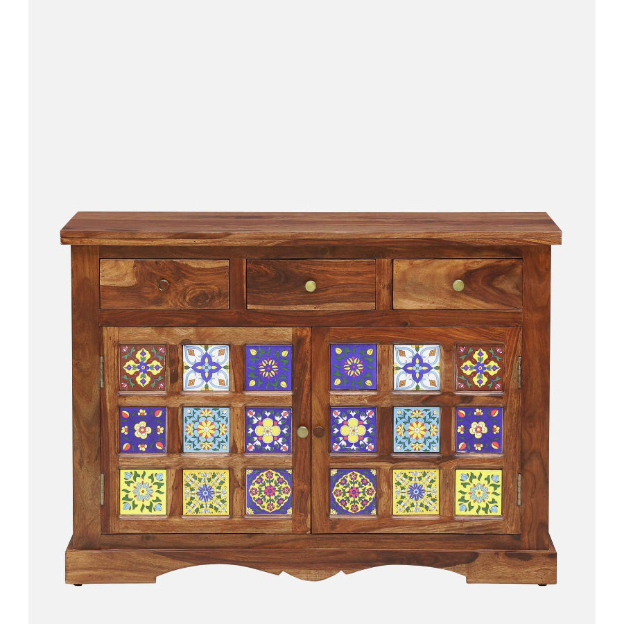 Jodhpur Sheesham Wood Sideboard In Rustic Teak